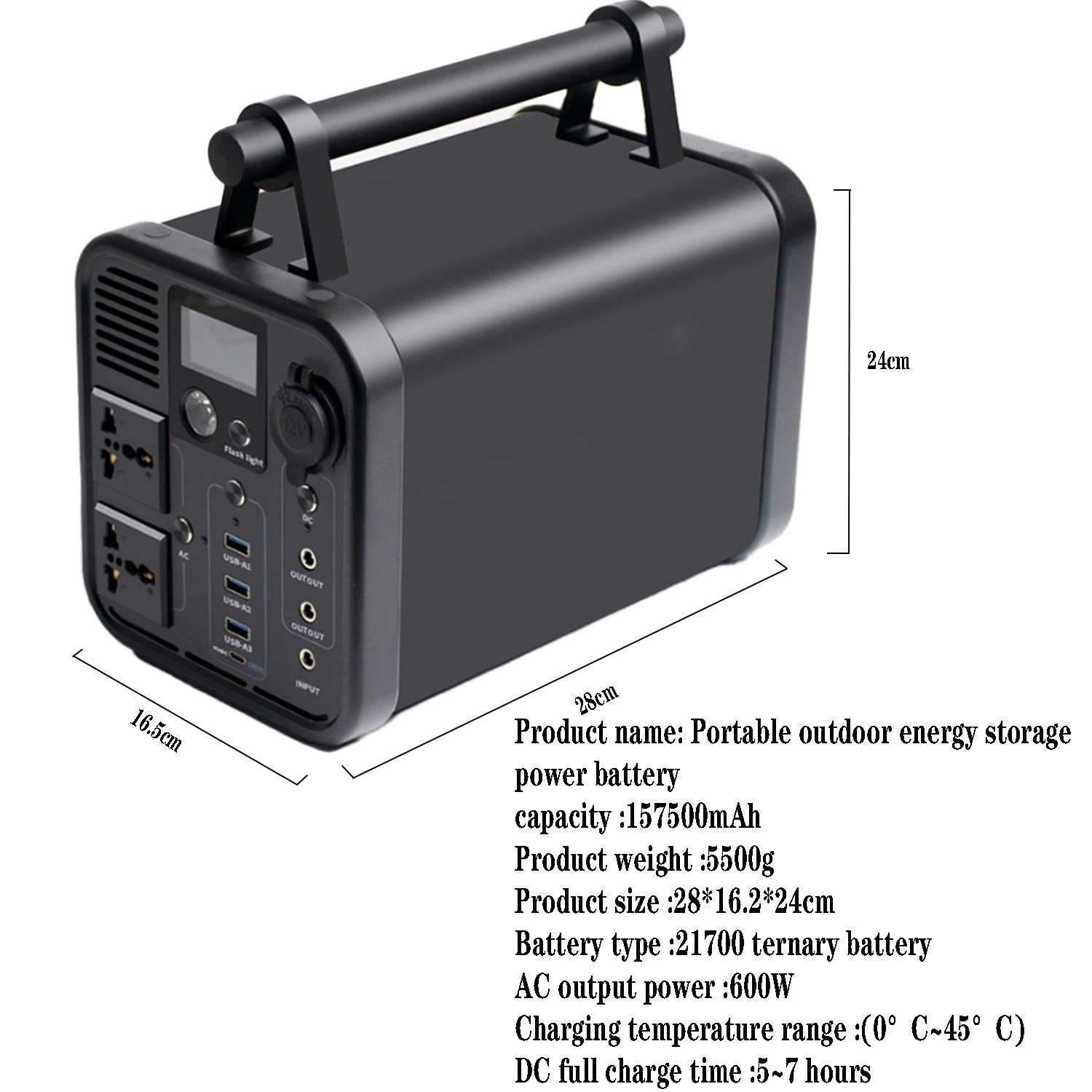 P600 Running Power System Portable Solar Generator for Home