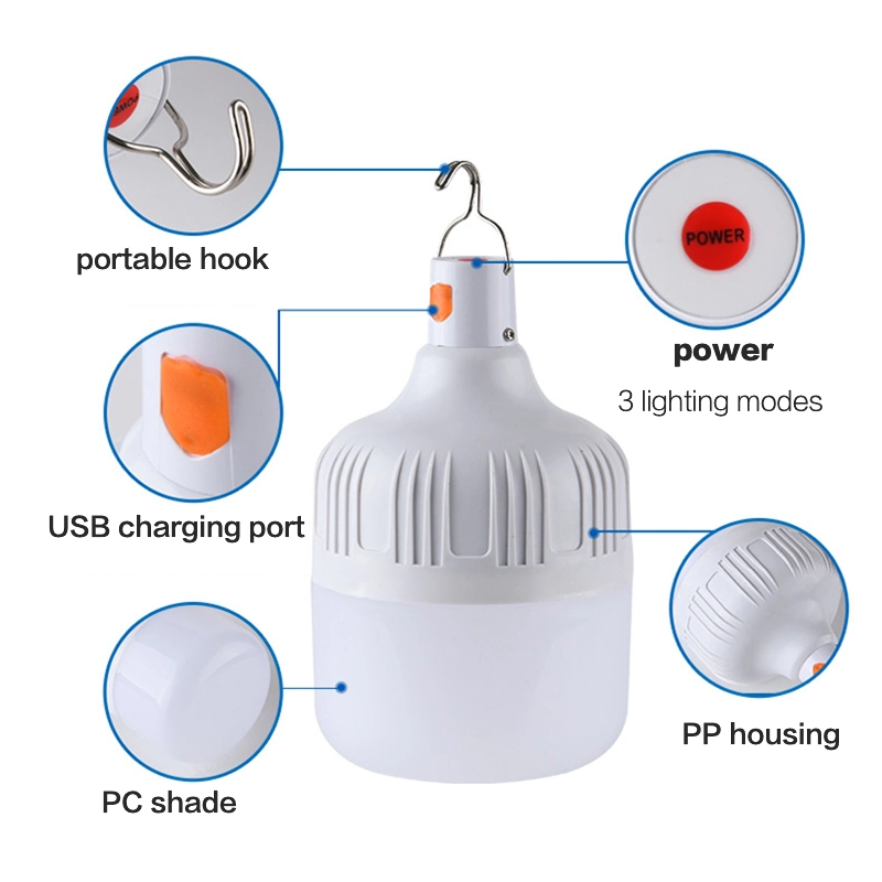 مصباح LED بقوة 10 واط للاستخدام في حالات الطوارئ في الخارج