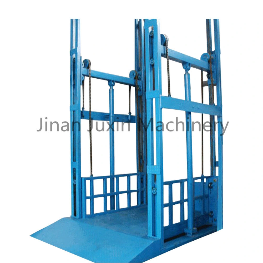 Warehouse Fixed Guide Rail Cargo Lift Hydraulic Freight Elevators