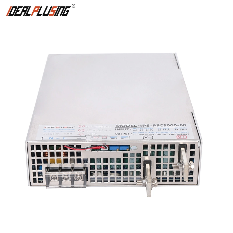 3000W High Current 62.5A 24V 48V DC Power Supply 3kw 0.98 Pfc Switch DC Power Supply Single Output Battery Charger