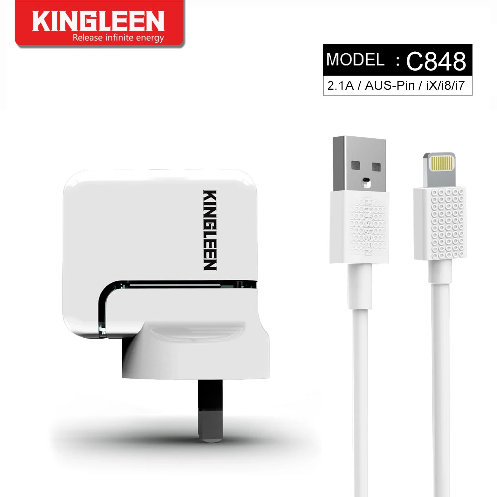 Aus Pin 2.1A Dual USB Safe Stable iPhone Charger Set