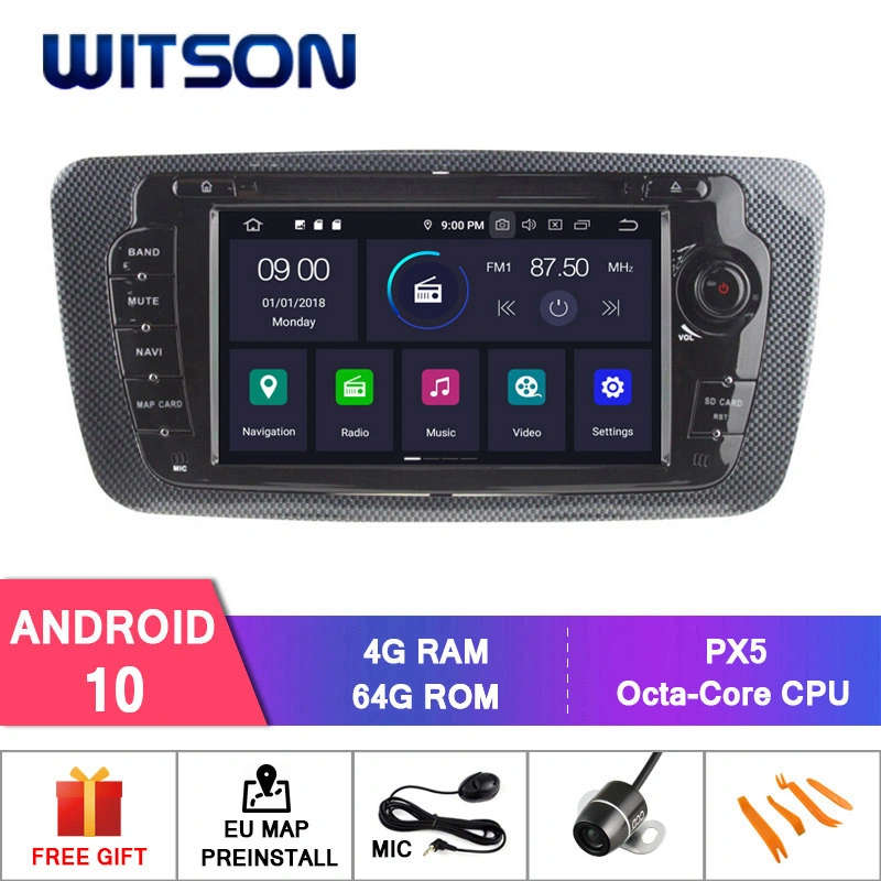 Witson Android 10 Auto-Radio Bluetooth-Player für Seat Ibiza 2009-2013 Fahrzeug Audio GPS Multimedia