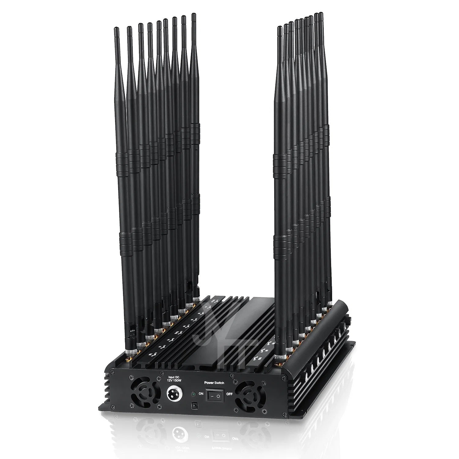 Desktop 5.8g WiFi GSM GPS Cell Phone Jammer RF Signal Jammer Adjustable with 18 Antennas