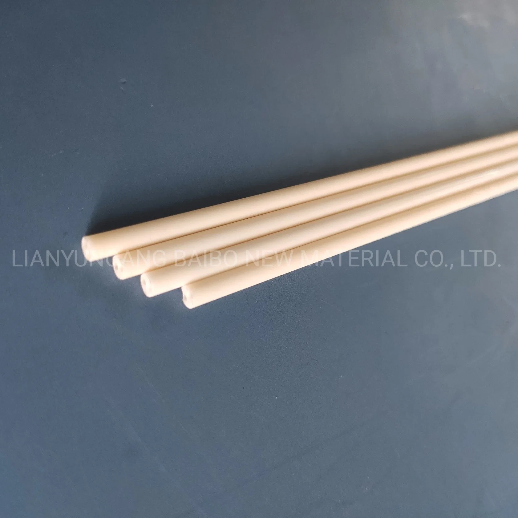 High Temperature Resistance 99% Al2O3 Tubes with Two Holes Alumina Ceramic Insulating Protection Electrical Pipe
