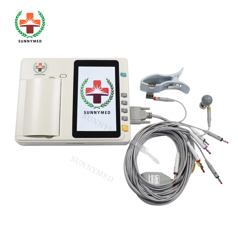 SY-H004 Medical 3 Canal 12 Lead Equipo portátil de ECG con Interpretación