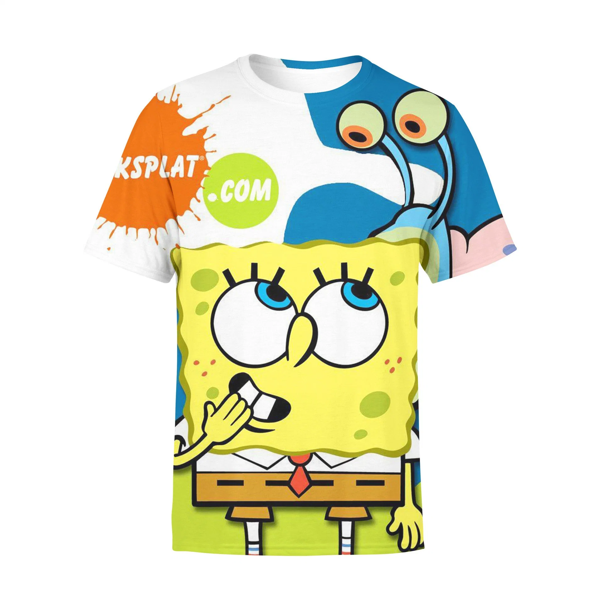 Factory Custom Fashion Soft T-Shirt Men's T Shirt Spongebob Unisex T-Shirt