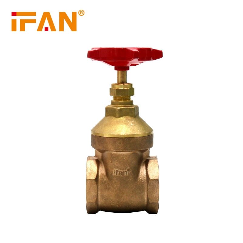 Ifan Wholesale/Supplier Gate Valve High Pressure Red Hand Wheel 2"3" Brass Gate Valve