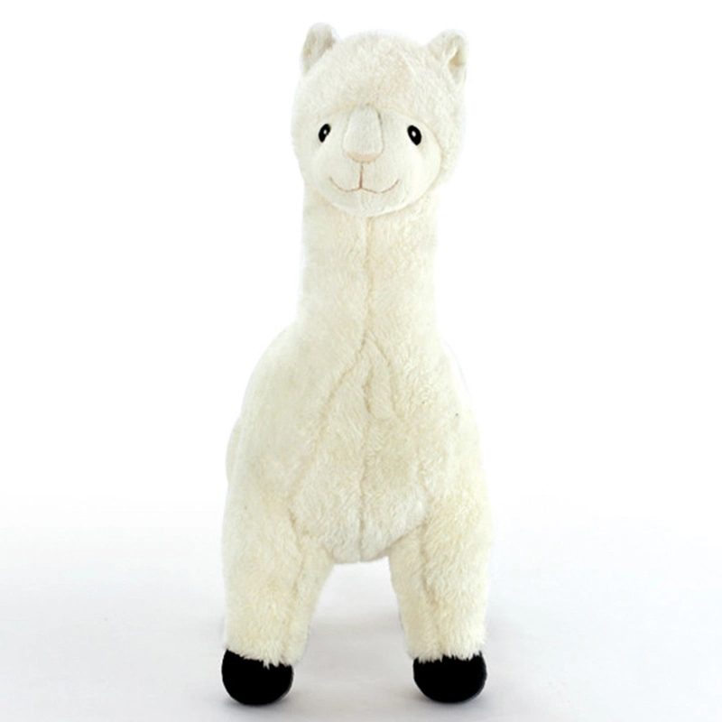 Custom Made 20cm White Furry Plush Soft Toy Cute Llama Stuffed Animal