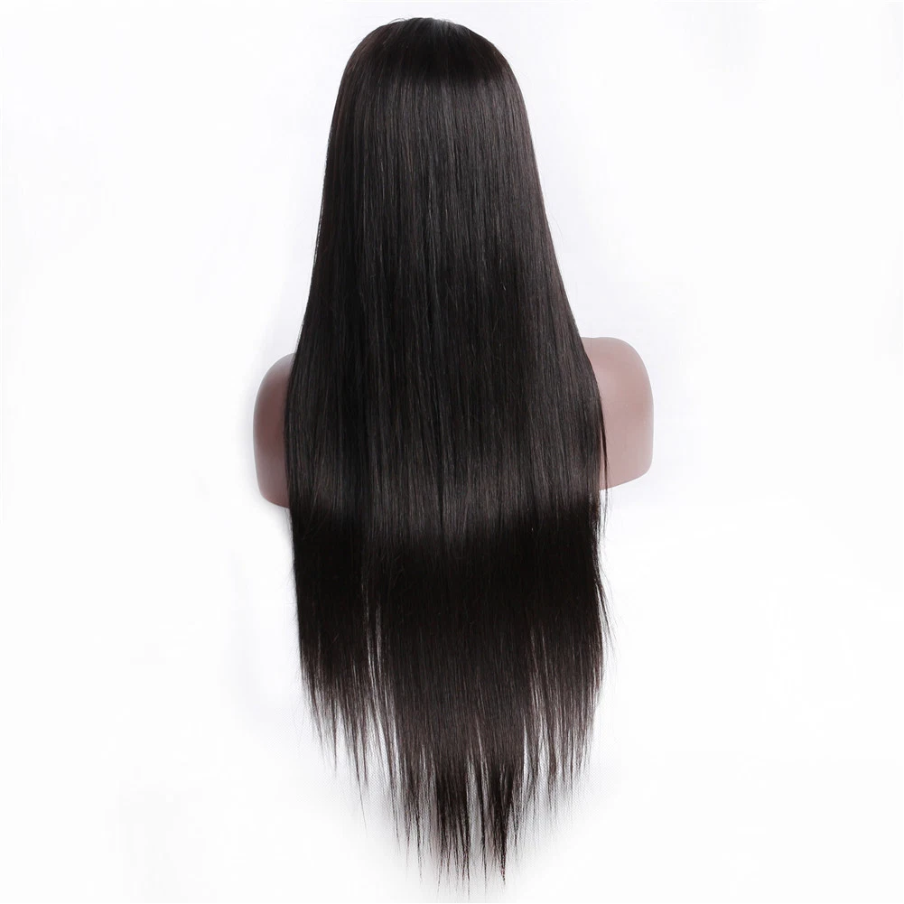 13*6 360 Head Cover 1b Human Hair Straight Wigs 16-42inch Front Lace Head Covering Full Lace Head Covering 130% 150% 180% Density Real Hair