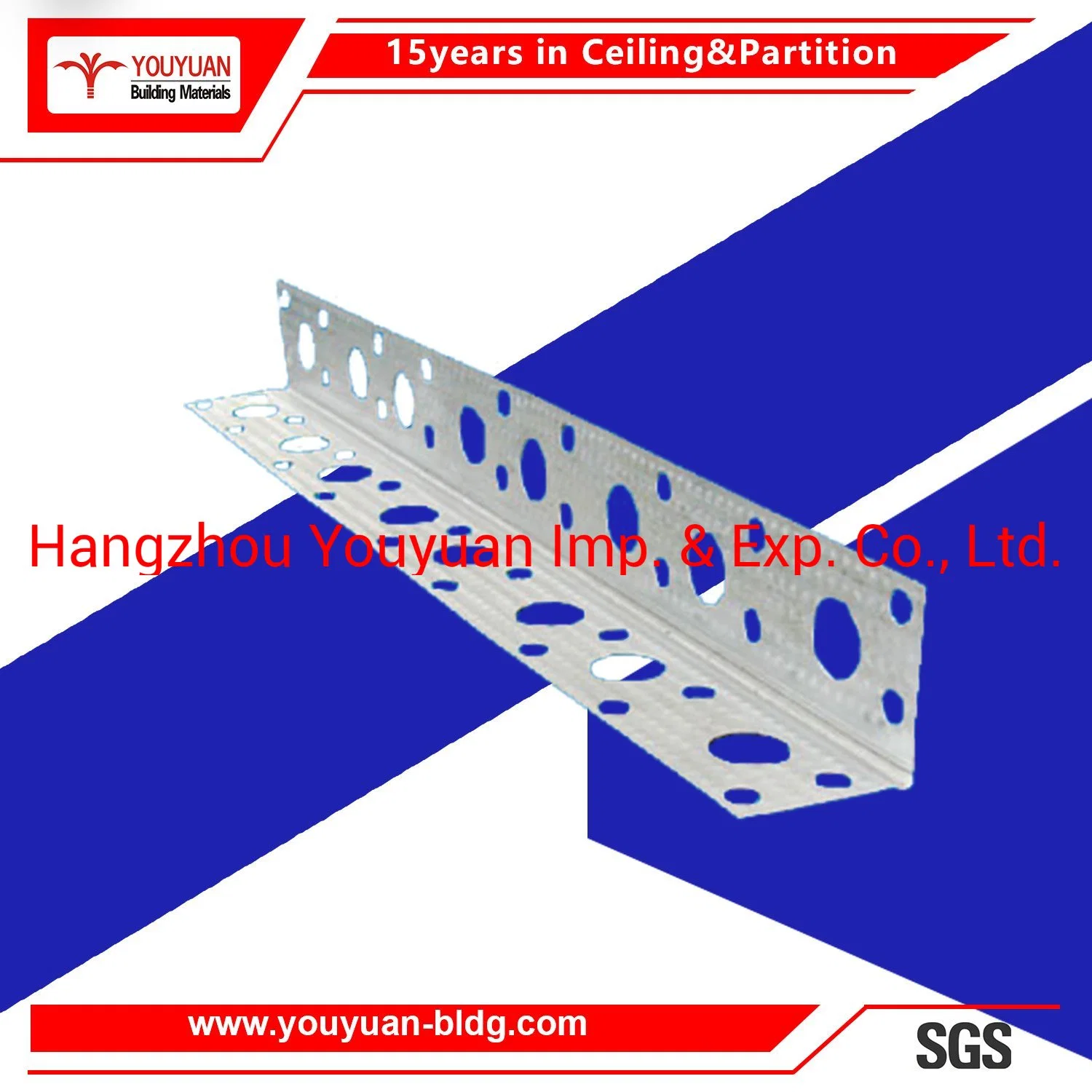 Suspension Light Steel Wall Angle Drywall Metal Corner Stopping Bead
