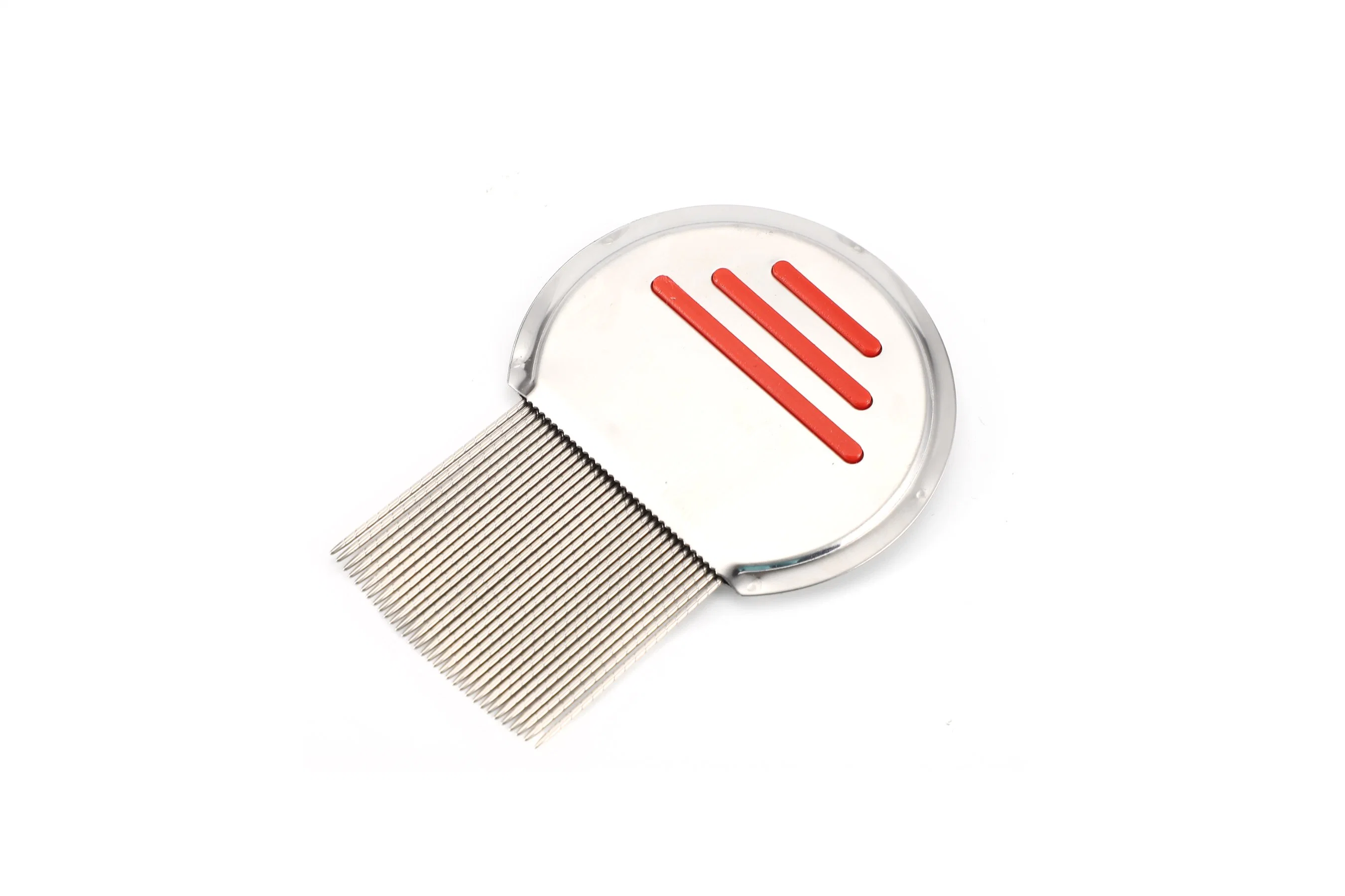 Factory Logo Customized Multi-Colored Stripes Welded Pins Stainless Steel Pet Dog Comb for Lice/Flea/Louses Clean