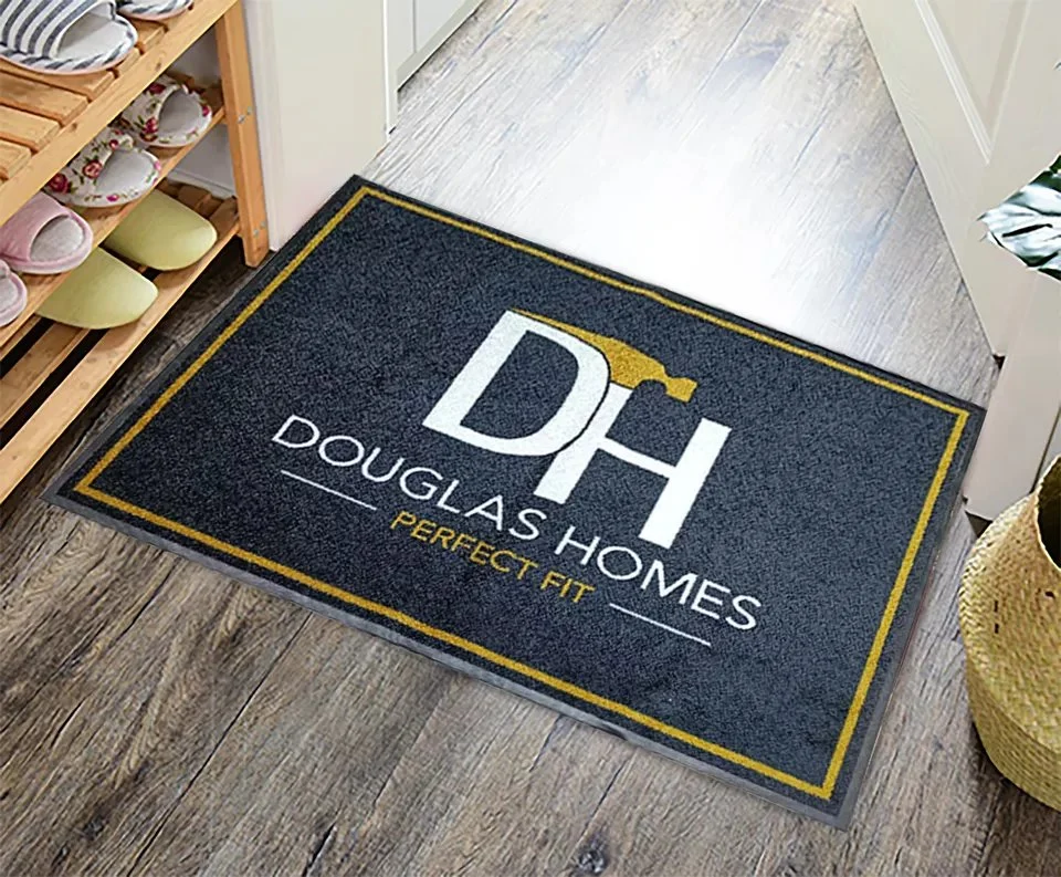 Printed Custom Advertising Gift Logo Carpet Textile Door Mat Floor Mat Good Quality Original Factory Provide