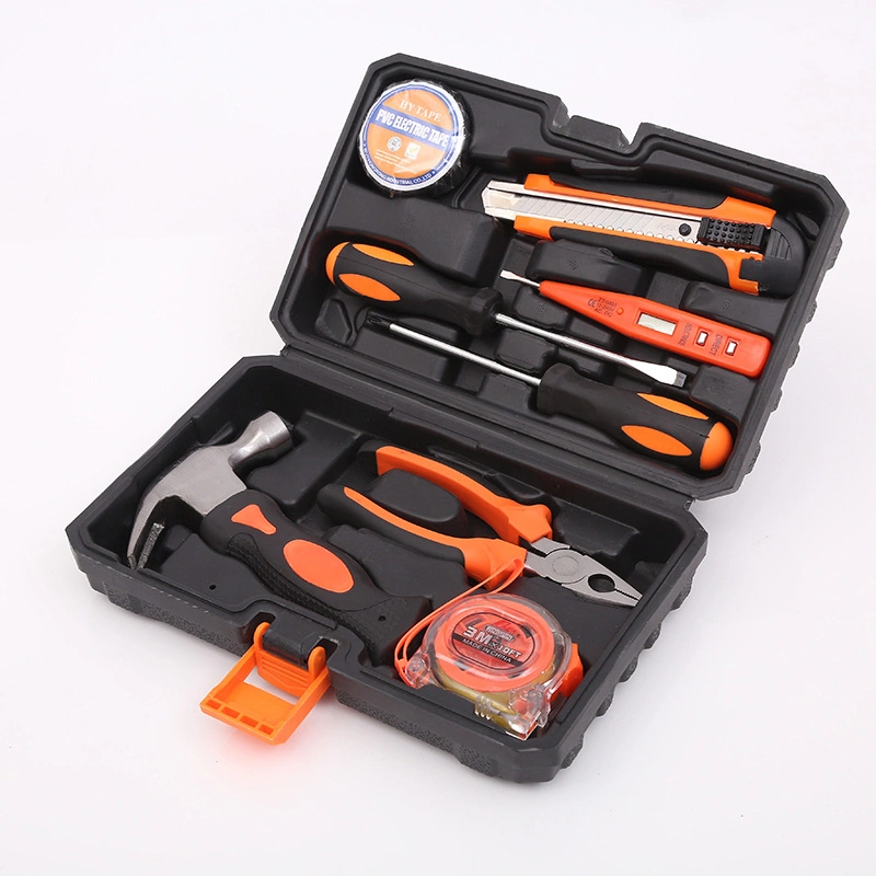 9-Teilige Hardware Hand-Werkzeugsatz Holzbearbeitung Power Tools Toolbox Home Kit Kombination Geschenk-Set Reparatur Multifunktionswerkzeuge