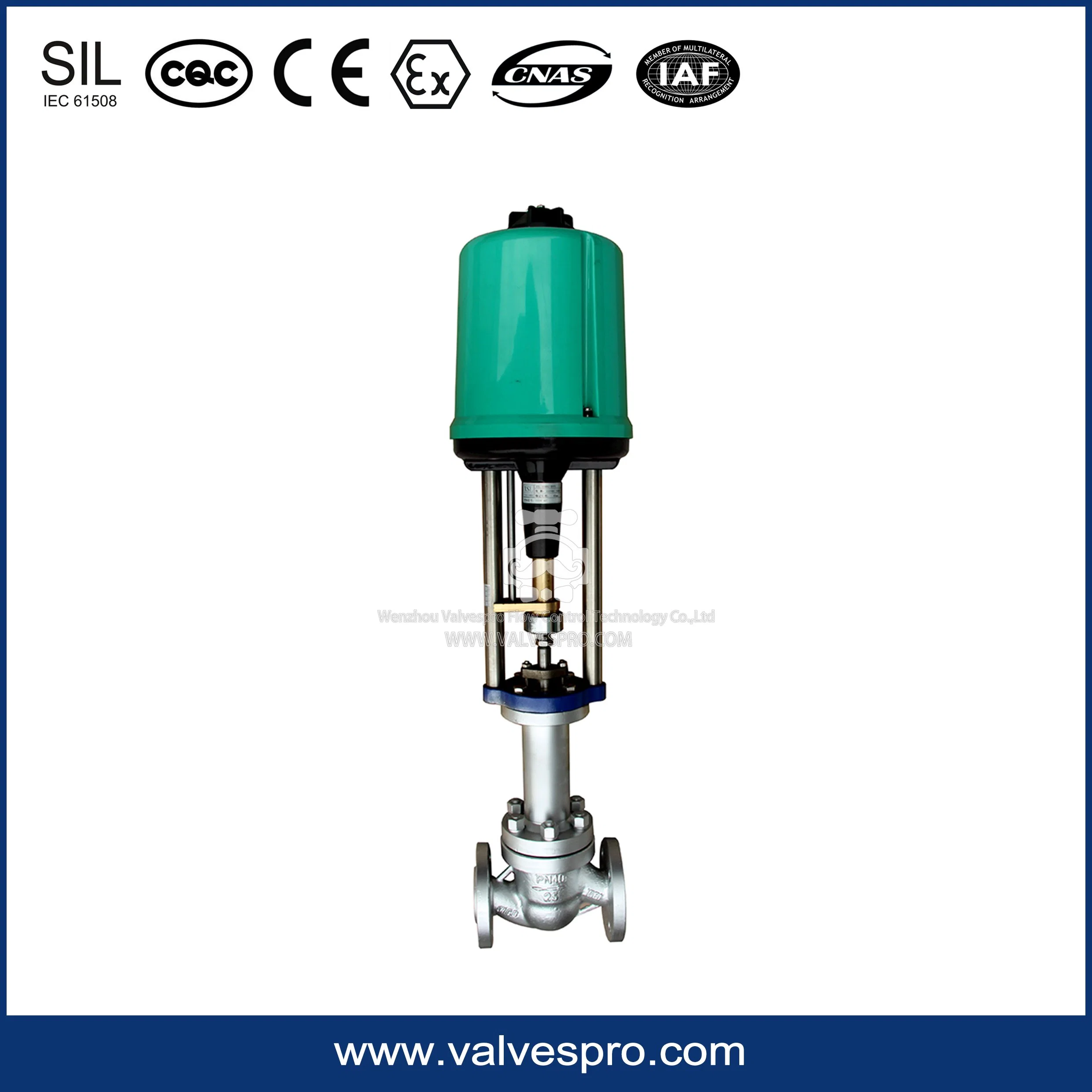 DN125 Electric Control Valve for Hot Oil or Steam Regulation Type Heat Oil Transfer 2-Way 3-Way Bellows Seal Heat Insulation