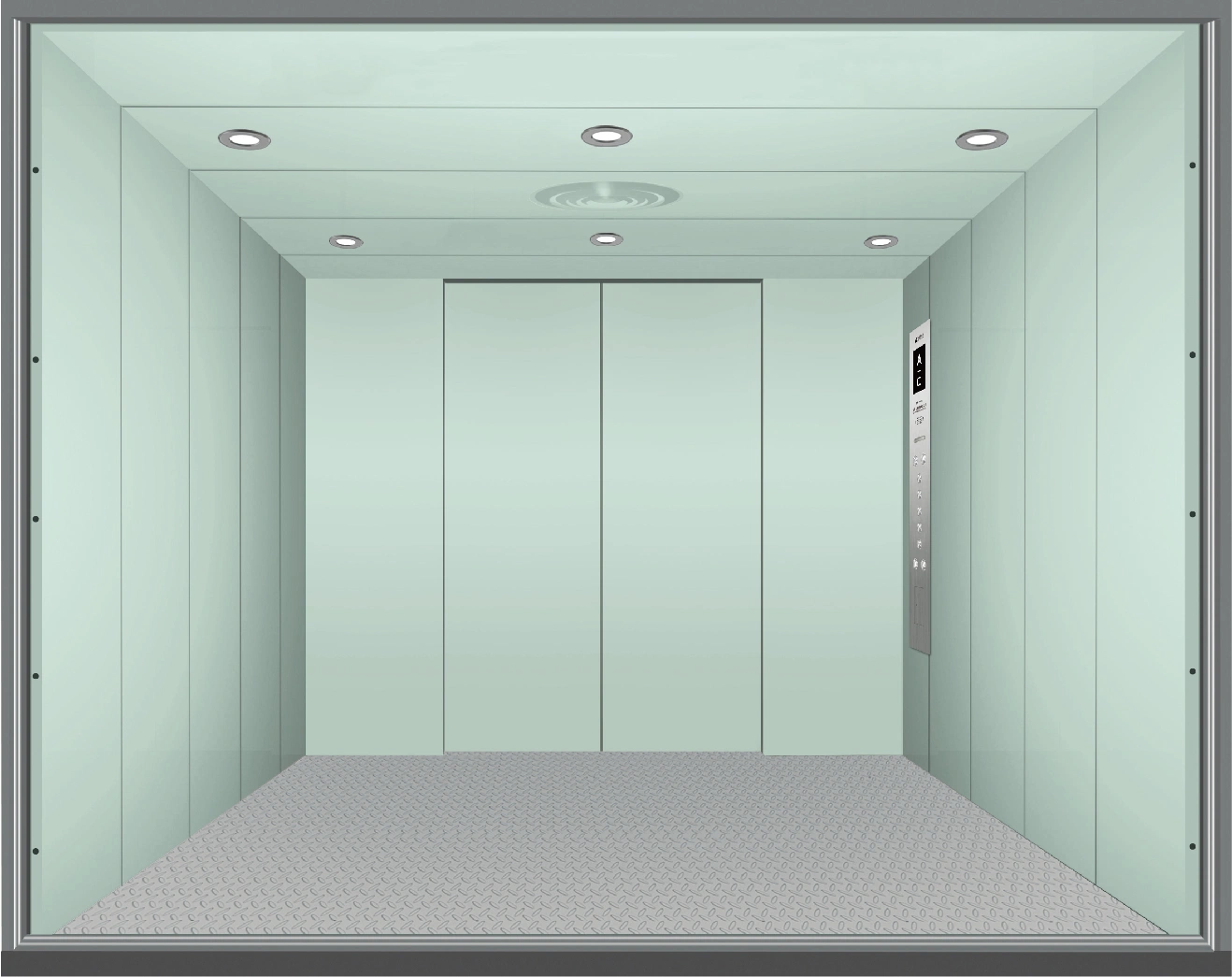 2000kg 0.5m/S Simple Freight Elevator Without Machine Room