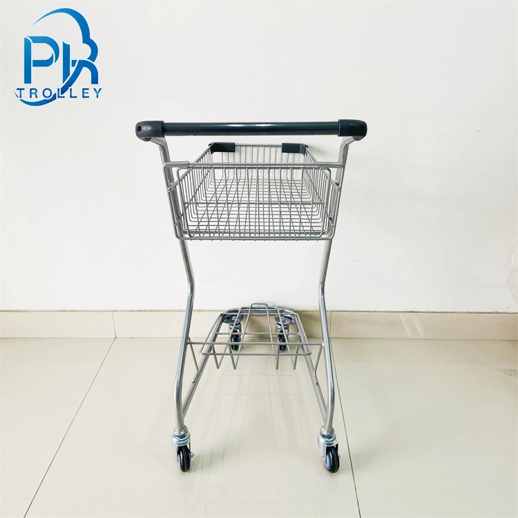 Sliver Hand Push Cart Used for Convenience Store