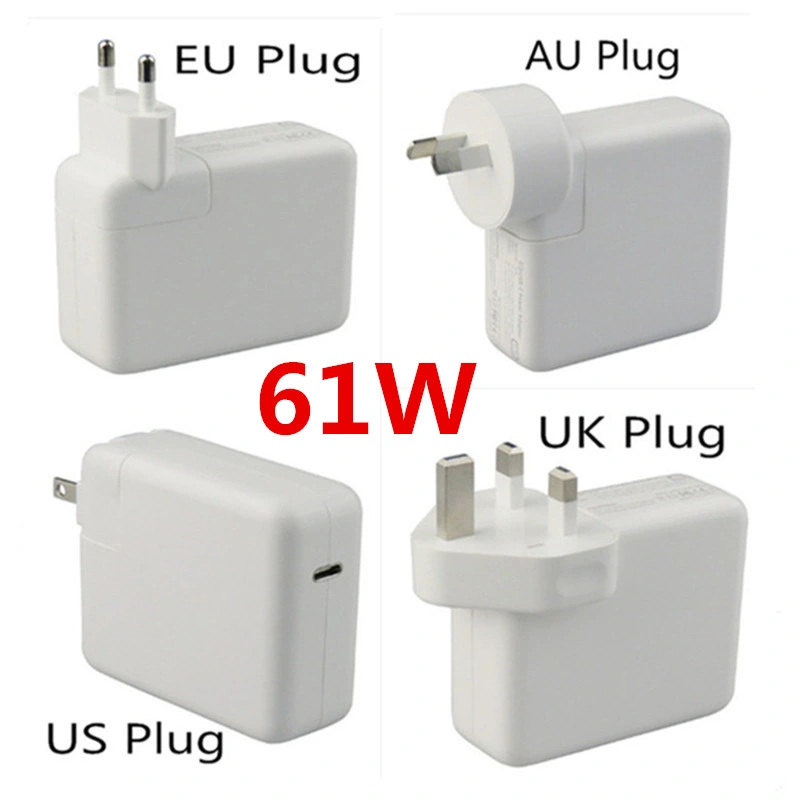 PD 61W Port de type C US eu au 2 broches Chargeur pour adaptateur secteur mural UK 3 broches pour téléphone portable Ordinateur portable iPad ordinateur MacBook chargement