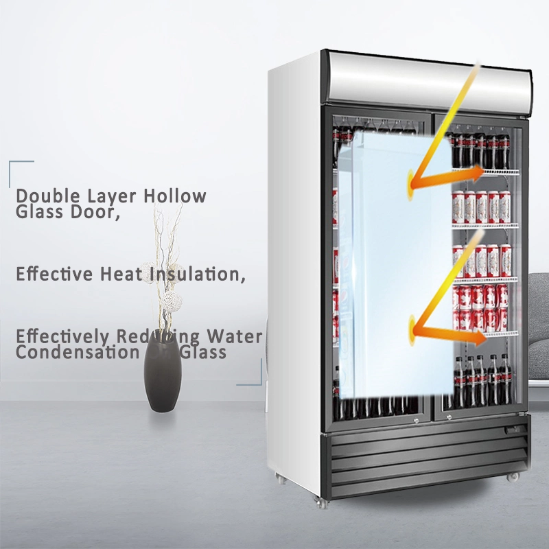 Супермаркет коммерческих стеклянные двери дисплей холодильник для напитков охладителя демонстрации в вертикальном положении холодильники оборудование