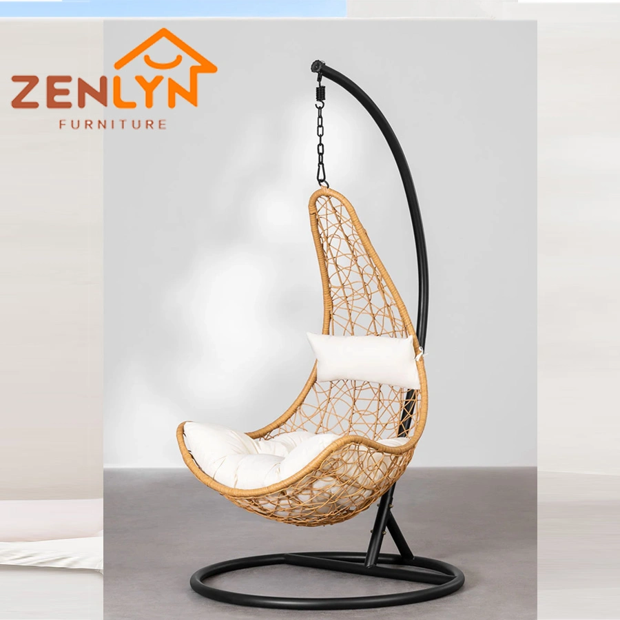 Wholesale Hot Sell Modern PE Rattan UV Resistant Outdoor Indoor Leisure Handmade Weaving Cheap Price Classic Design Patio Furniture Swing Hanging Garden Chair