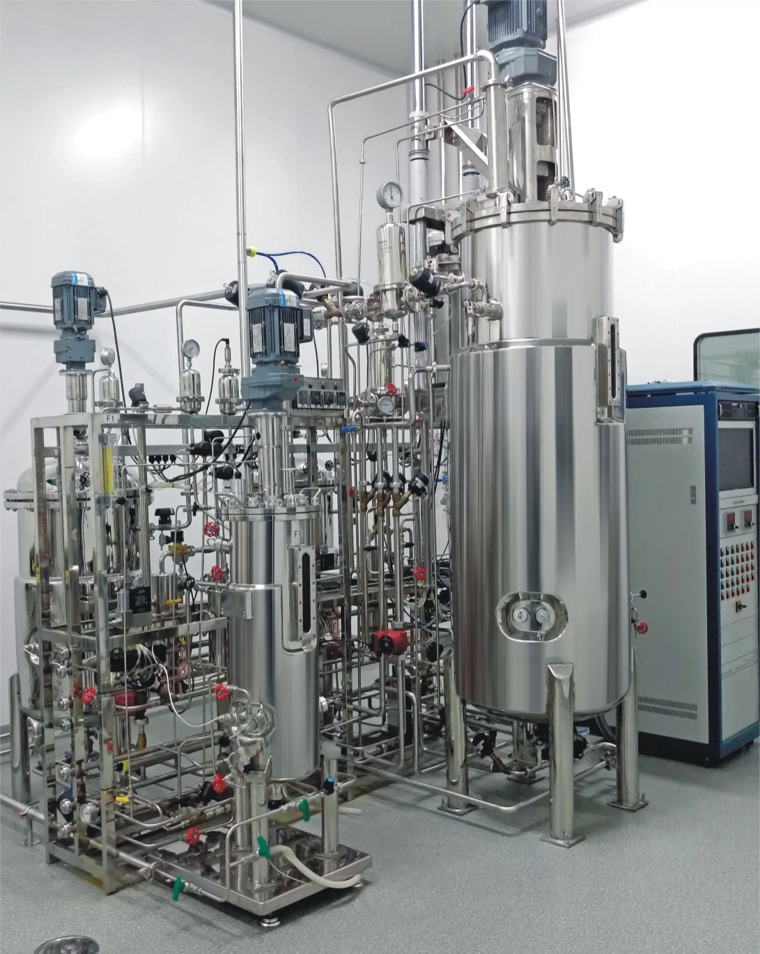 Computer Controlled Biological Fermentation Laboratory System Multistage Independent Sterilization Vaccine Fermenter Equipment