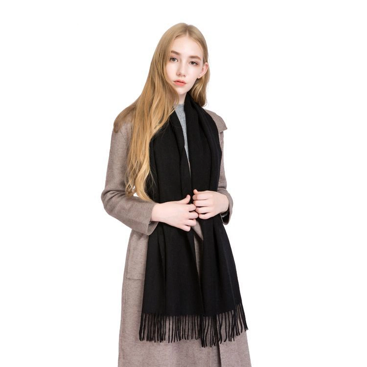 Fashion Solid Color Women's Winter 100% Cashmere Scarf Women's Warm in Stock