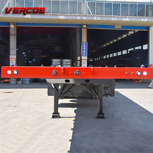 Vercoe 2 3 4 محاور قياسية 65r22.5 الإطار 50 t مسطح شبه المقطورات