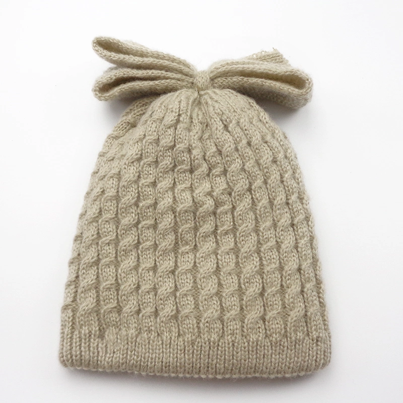 New Style Lovery Bow Knitted Autum and Winter Fashion Cap