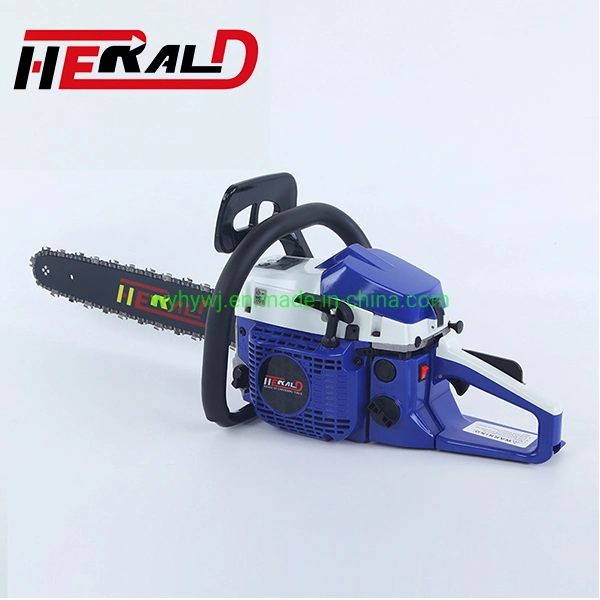 Famous High quality/High cost performance Gasoline/Petrol Chain Saw Hy-58b 52cc/18'' Strong Power Cutting Wood Lightweight Saw Economy Garden Tool