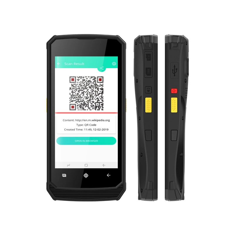 Hot Selling Uniwa M580 Smartphone 2D Hot-Swap Power Android Handheld PDA Barcode Scanner Android Mobile Phone IP65 Waterproof Qr NFC PDA Scanner Cell Phone