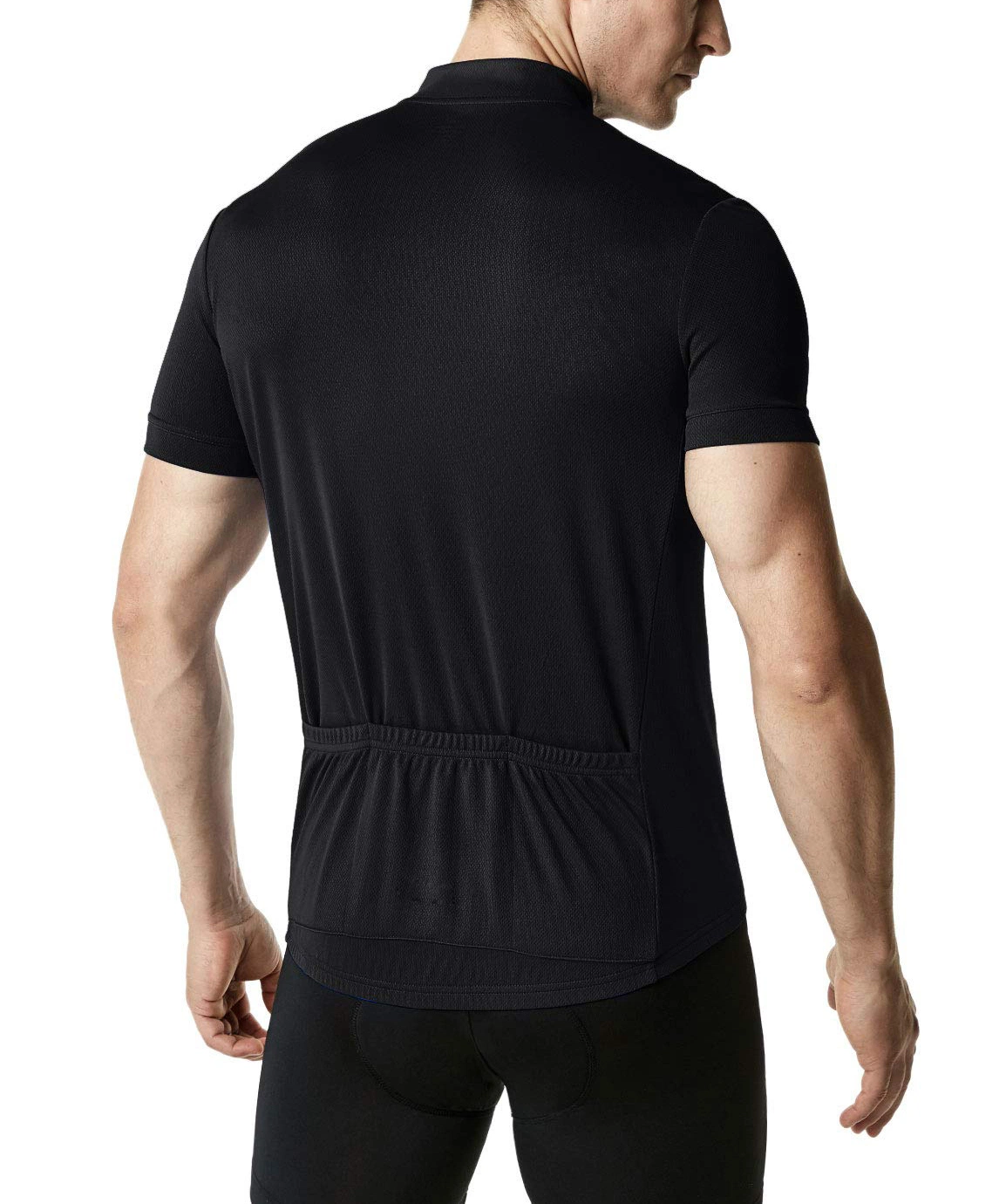 Quick Dry 1/4 Zip Sports Wear Shirt Men Sports Running T-Shirt Exercise Gym Fitness Tight Zipper Collar Shirts Bike Cycling Jersey