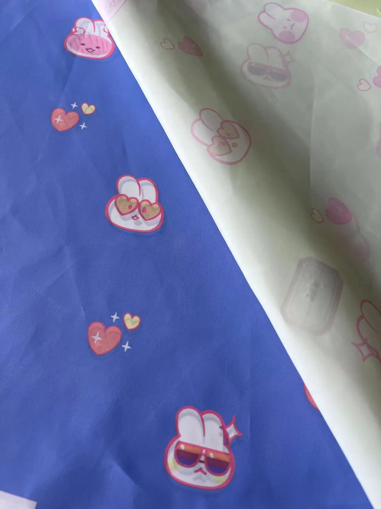 Digital Lovely Rabbit Printed Polyester Taffta Fabric for Kids