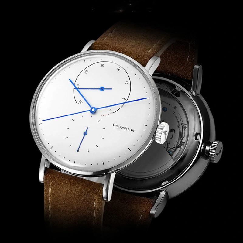 ENERGY Pointer Business Casual Watch Men′ S изогнутый дизайн полуавтоматический Mechanical Men′ S Watch Simple Style (CFWT-013)