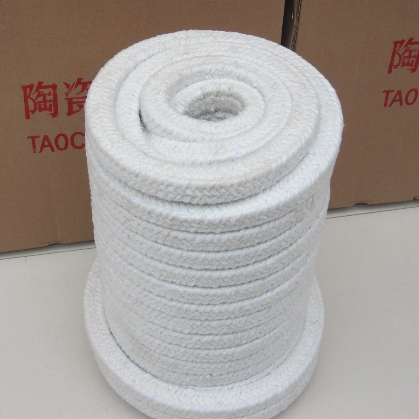 Heat Insulation Stove Glass Sealing Ceramic Fiber Square Braided Rope 15mm