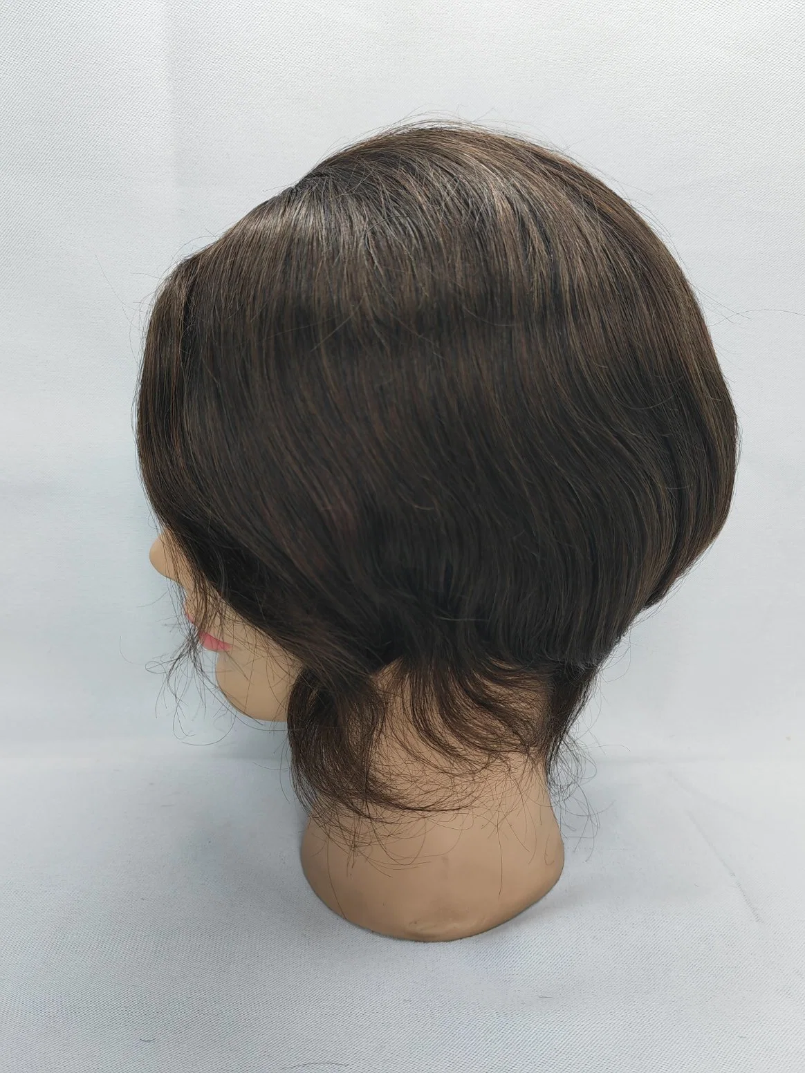 Most-Natural Human-Remy-Hair Integration Wig Made of Fish-Net and Swiss-Lace