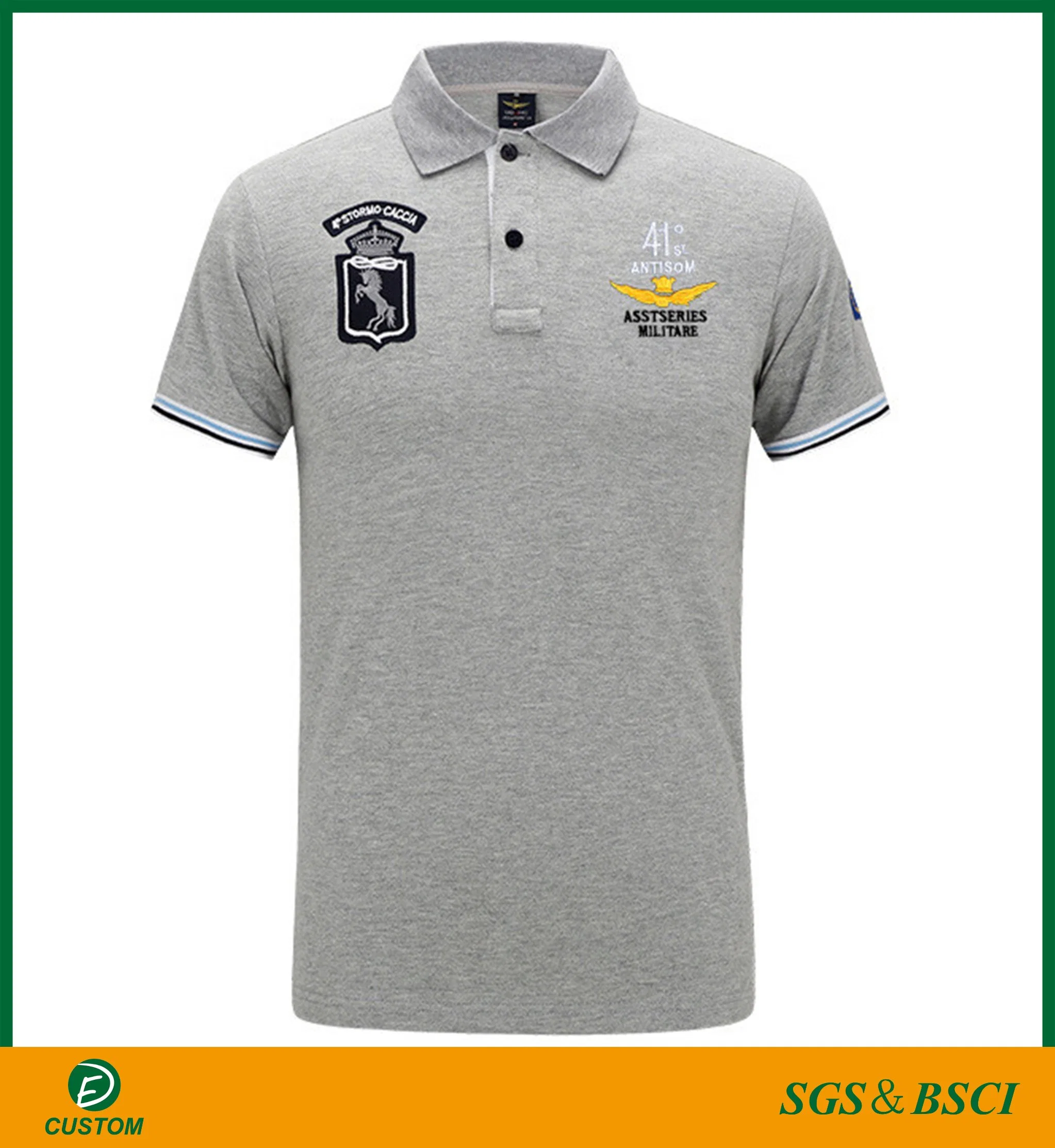 Men Custom Embroidery Pique Polo Shirts for Men with Cheap Price
