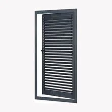 Aluminium Casement Window with Fixed Louver Shutter