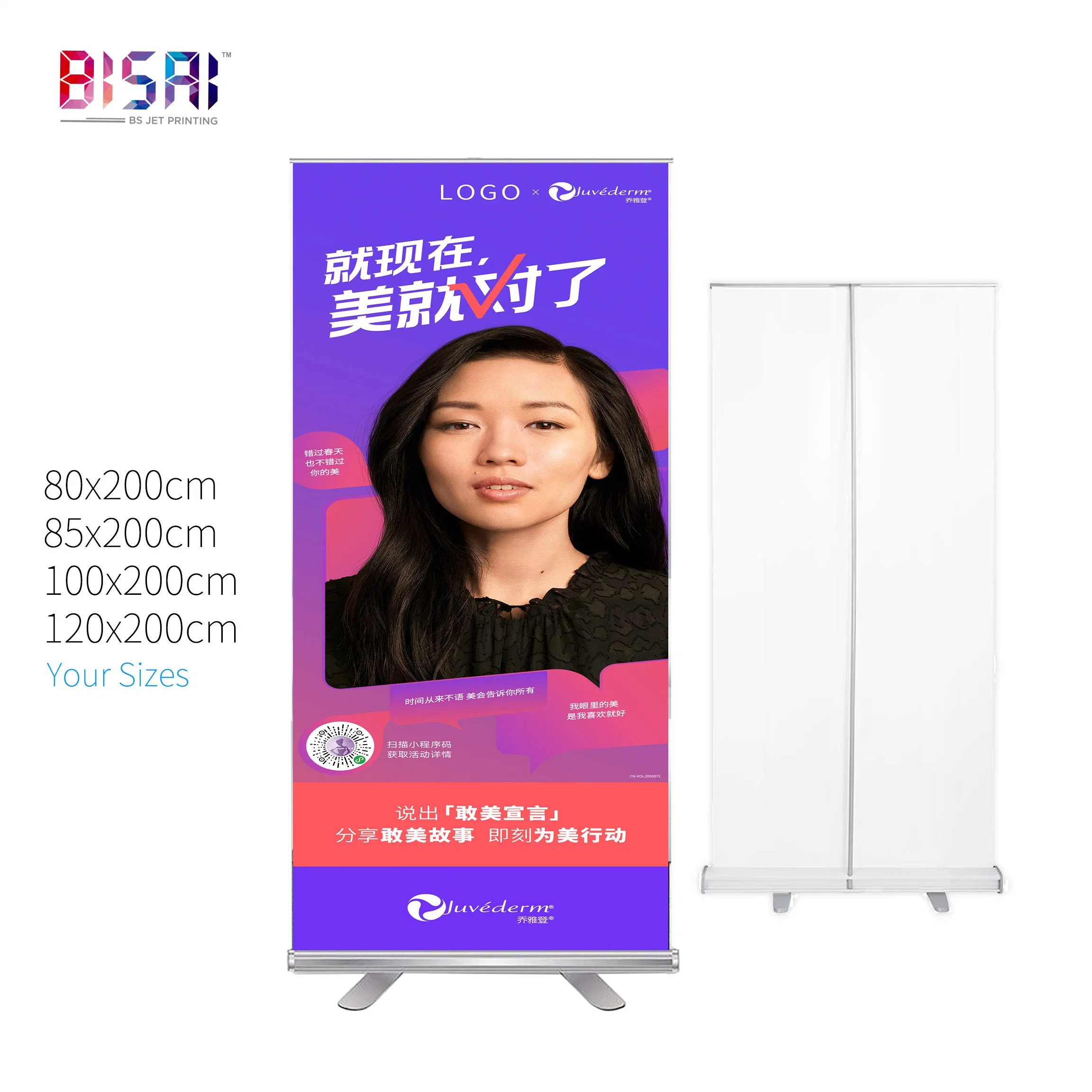 China Wholesale/Supplier Customized Outdoor Advertising Promotion PVC Acrylic X-Stand Cardboard Stand Roll up Banner Display Stand A100