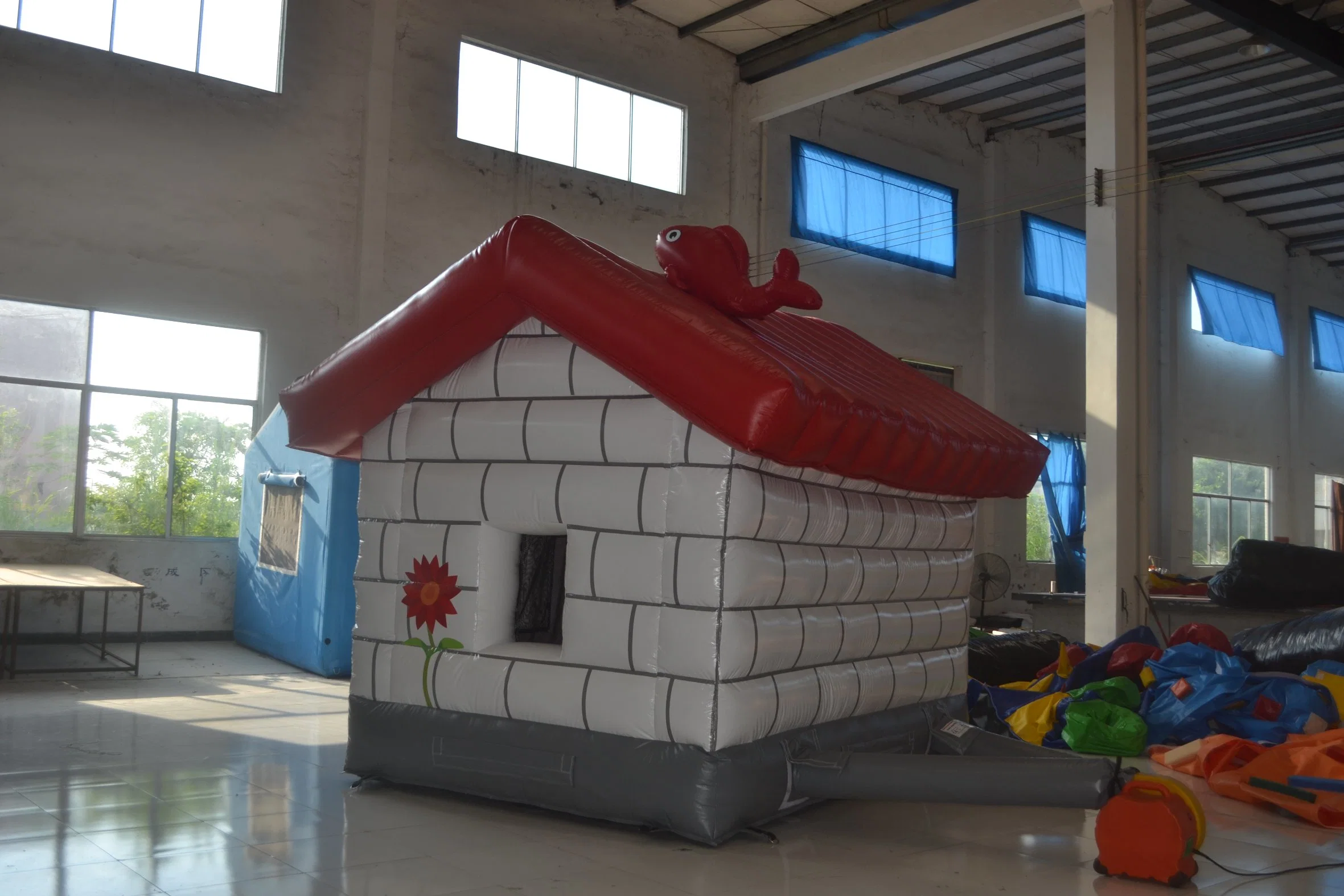 Petit soucoupe trampoline cabine de saut à la ligne pour enfants (AQ262)