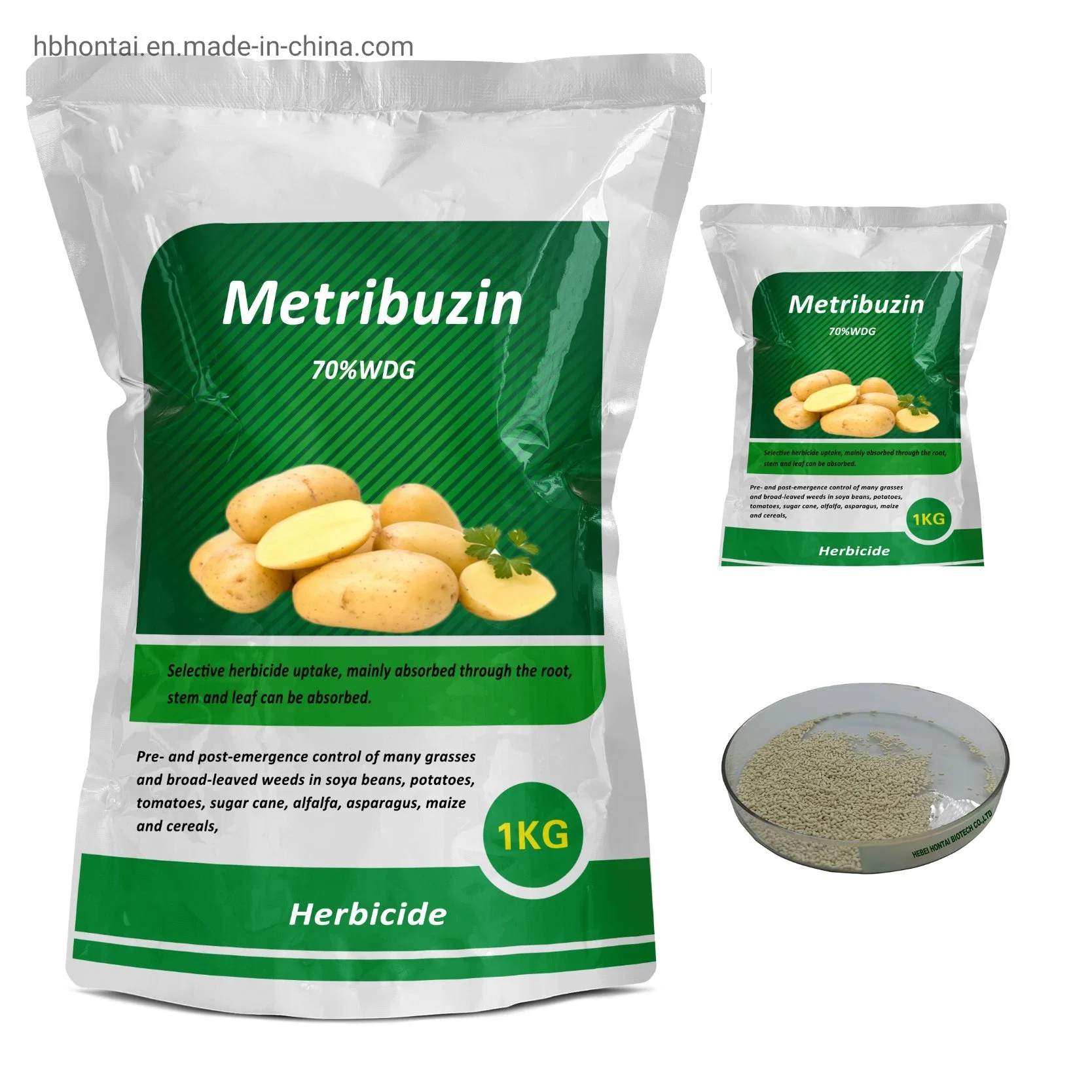 Selective Systemic Herbicide Pesticide Metribuzin 70%Wdg 97%Tc