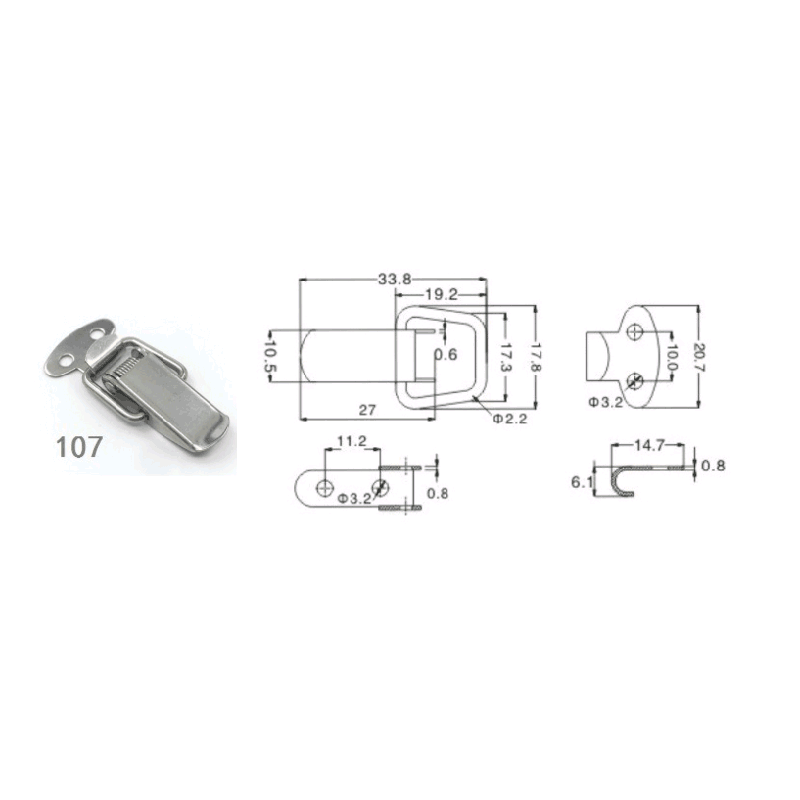 Stainless Steel Spring Buckles, Heavy Metal Buckles Accessories Metal Buckles Duck-Billed Bag