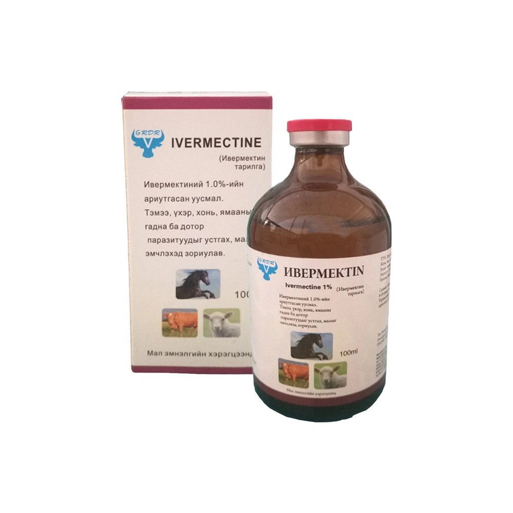 Ivermectin 1% Injektionsinsektizid für schwangere Tiere, Kaninchen, Schweine, Rinder Schafe und Haustiere Tierinsektizid 100ml