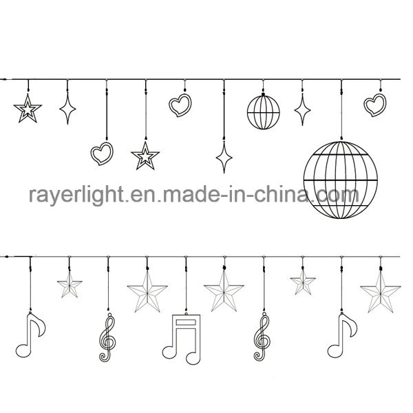 Window Decoration Musical Instruments Lighting Christmas/Festival Hanging Decorations LED Motif Light