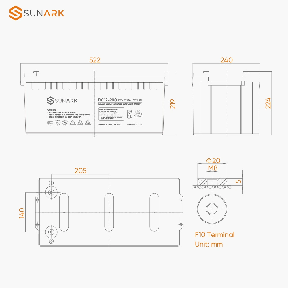 5 Years Warranty Deeo Cyce Gel Solar Battery 12V 100ah 150ah 200ah 1000ah