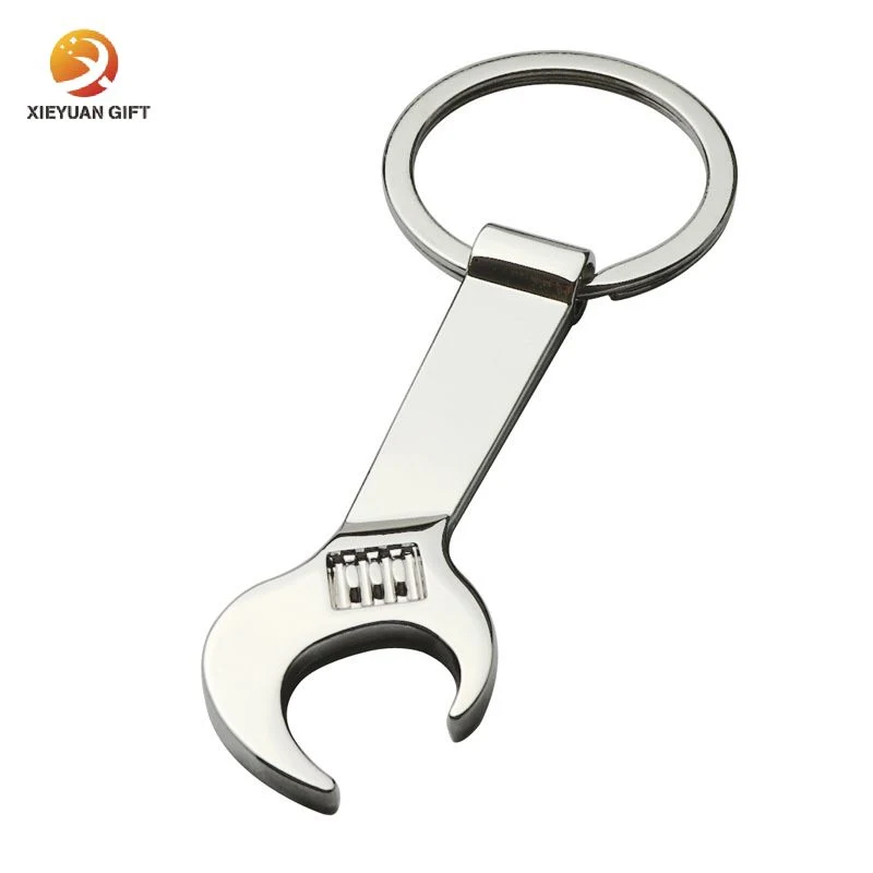 Wholesale/Supplier Custom Logo 3D Blank Creative Wrench Beer Bottle Opener Key Chain Multifunctional Activities to Promote Gift Alloy Metal Keychain