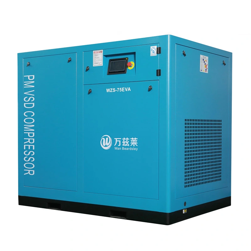 30CH 22kw 8bar 10bar injection d'huile stationnaire entraînement électrique VSD Compresseur d'air à vis rotative VFD avec variateur de fréquence variable