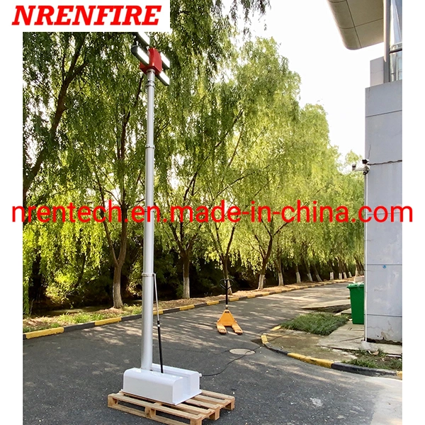 Roof Top Mounted Pneumatic Telescopic Mast Light 4.5m Pneumatic Telescopic Mast Inside Wires