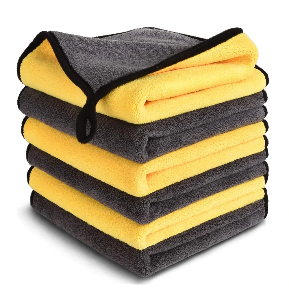 Wholesale 800GSM Super Absorbent Microfiber Towels Household Car Cleaning Microfiber Cloth with Hanging Loop