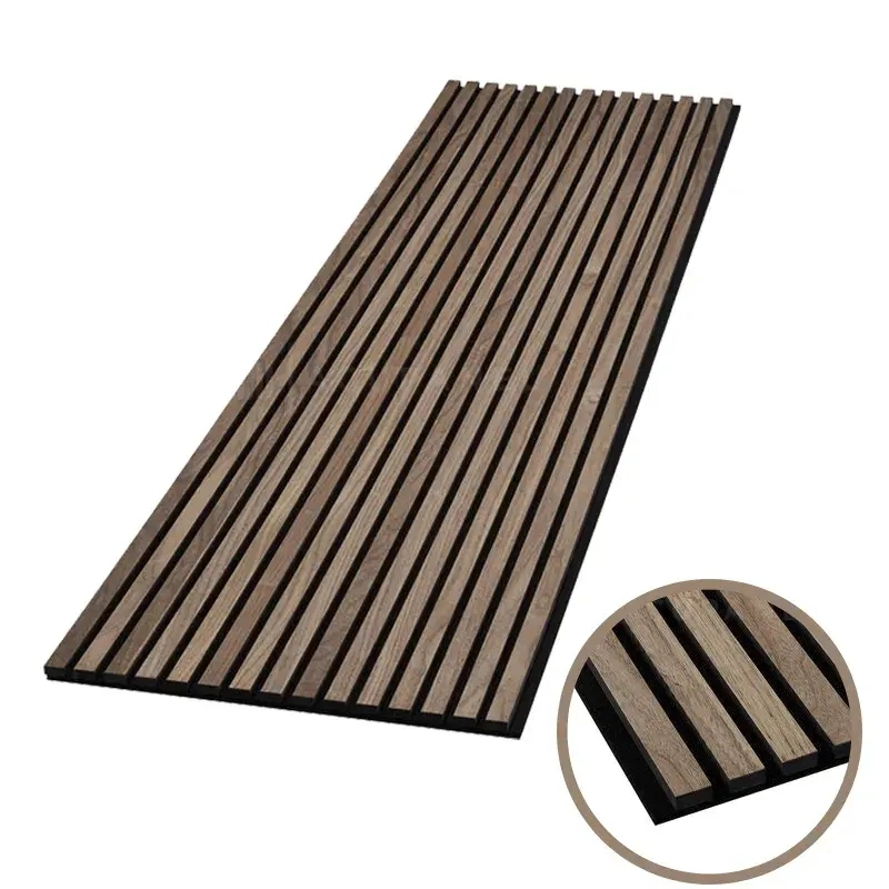 Wooden Slat & Pet Wall and Ceiling Sound Absorption Solution Acoustic Panel