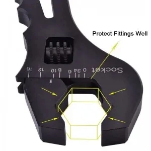 Adjustable an Aluminum Anodized Wrench Hose Fitting Tool Spanner