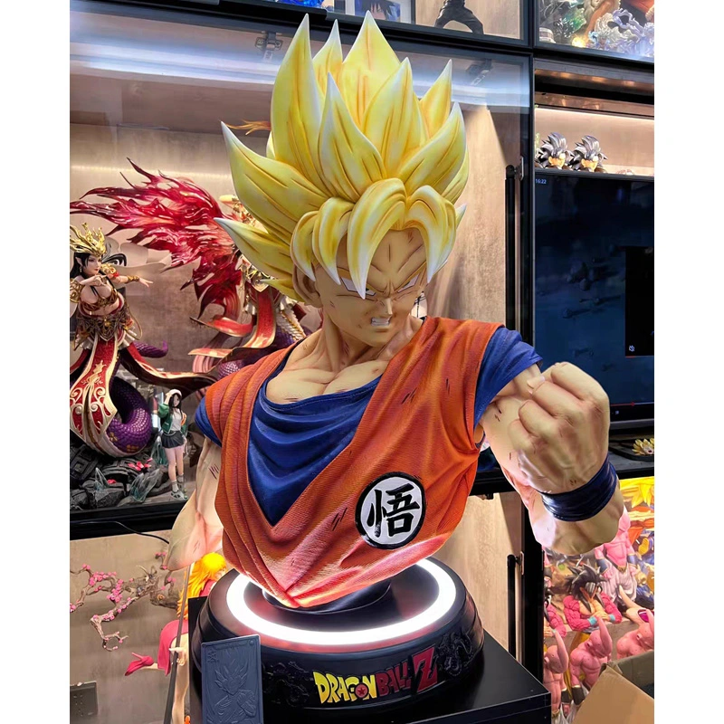 Home Chiristmas Decoration Anime Figure Vegeta Goku Statue Dragon Ball Character Resin Crafts